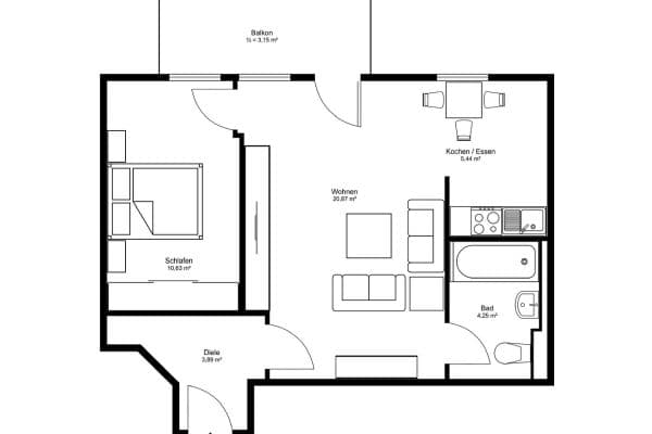 Prodej bytu 2+1 48 m², Siedlerstraße 6, Unterschleißheim, Bavorsko Prodej bytu 2+1 48 m², Siedlerstraße 6, Unterschleißheim, Bavorsko