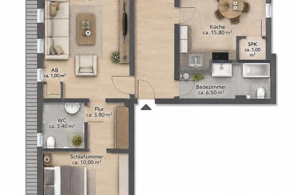 Prodej bytu 3+1 98 m², Bremerhaven Prodej bytu 3+1 98 m², Bremerhaven
