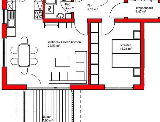 Pronájem bytu 2+1 69 m², Siedlung 17 und 18, Deggendorf, Bavorsko Pronájem bytu 2+1 69 m², Siedlung 17 und 18, Deggendorf, Bavorsko