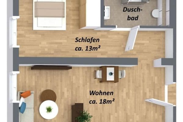 Pronájem bytu 2+1 37 m², Merseburger Straße 16, Lützen Pronájem bytu 2+1 37 m², Merseburger Straße 16, Lützen