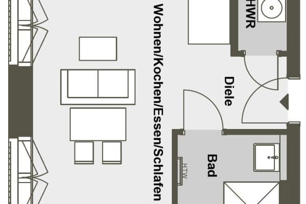 Pronájem bytu 1+1 35 m², Am Tierpark 25, Berlin, Berlín Pronájem bytu 1+1 35 m², Am Tierpark 25, Berlin, Berlín