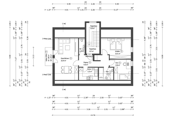 Pronájem bytu 3+1 74 m², Liebigstraße 16a, Waldkraiburg, Bavorsko Pronájem bytu 3+1 74 m², Liebigstraße 16a, Waldkraiburg, Bavorsko