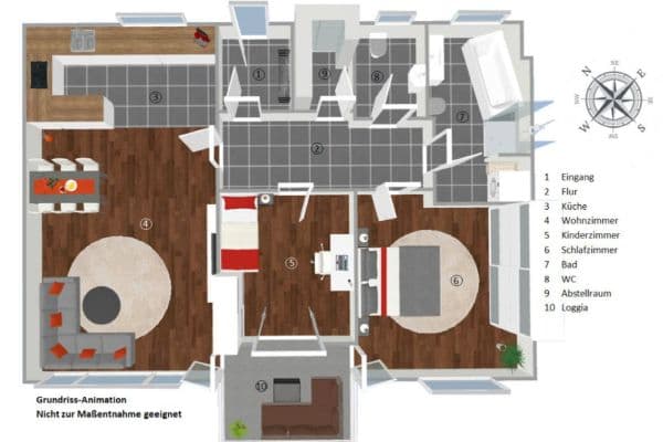 Pronájem bytu 3+1 82 m², Krakauer Straße 5, Nürnberg, Bavorsko Pronájem bytu 3+1 82 m², Krakauer Straße 5, Nürnberg, Bavorsko