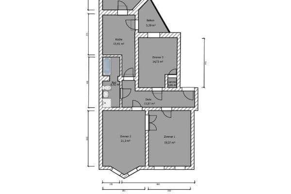 Pronájem bytu 4+1 109 m², Paracelsusstr. 5a, Halle, Sasko-Anhaltsko Pronájem bytu 4+1 109 m², Paracelsusstr. 5a, Halle, Sasko-Anhaltsko
