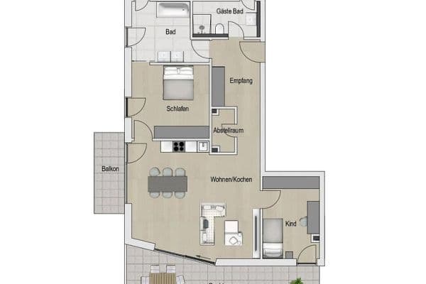 Pronájem bytu 3+1 114 m², München, Bavorsko Pronájem bytu 3+1 114 m², München, Bavorsko