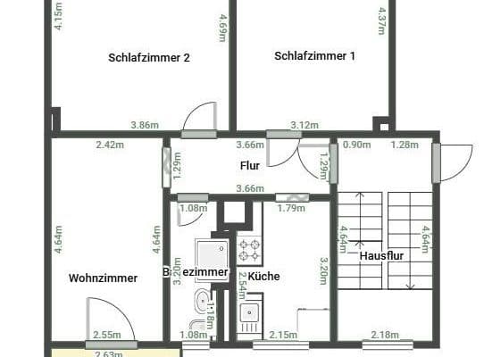 Pronájem bytu 3+1 67 m², Göttingstr, Hildesheim Pronájem bytu 3+1 67 m², Göttingstr, Hildesheim