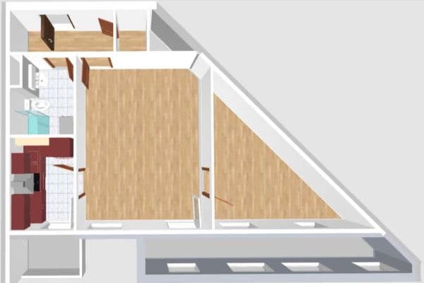 Pronájem bytu 2+kk 48 m², Karlsruhe-Waldstadt Pronájem bytu 2+kk 48 m², Karlsruhe-Waldstadt