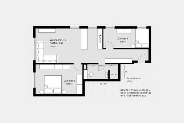 Prodej bytu 3+1 62 m², Grüner Weg, Norderstedt Prodej bytu 3+1 62 m², Grüner Weg, Norderstedt