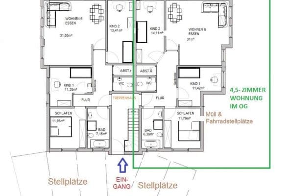 Pronájem bytu 4+kk 95 m², Salzelmenerstr.5/1, Bad Rappenau Pronájem bytu 4+kk 95 m², Salzelmenerstr.5/1, Bad Rappenau