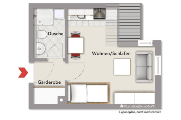 Pronájem bytu 1+1 25 m², Karl-Bröger-Straße 18, Nürnberg Pronájem bytu 1+1 25 m², Karl-Bröger-Straße 18, Nürnberg