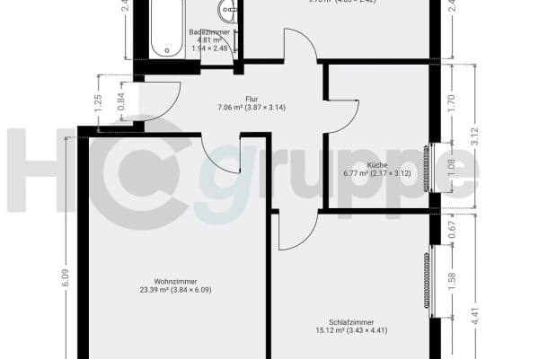 Pronájem bytu 3+1 56 m², Pattensen Pronájem bytu 3+1 56 m², Pattensen