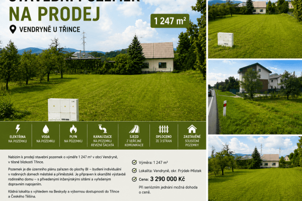 Prodej pozemku 1.247 m², Prodej pozemku 1.247 m²,