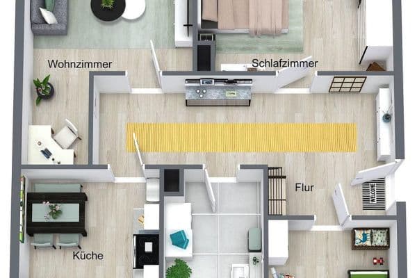 Pronájem bytu 3+1 84 m², Chemnitzer Str. 72, Meerane Pronájem bytu 3+1 84 m², Chemnitzer Str. 72, Meerane