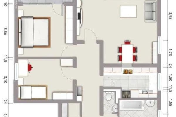 Pronájem bytu 3+kk 89 m², Kästnerstr. 4, Bietigheim-Bissingen Pronájem bytu 3+kk 89 m², Kästnerstr. 4, Bietigheim-Bissingen