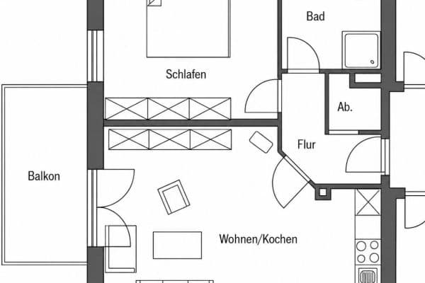 Prodej bytu 2+1 54 m², Kirchweyhe Prodej bytu 2+1 54 m², Kirchweyhe