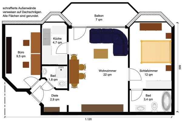 Prodej bytu 3+1 62 m², Essen Prodej bytu 3+1 62 m², Essen