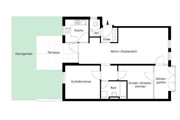 Pronájem bytu 3+kk 82 m², Badstr. 2, Pfullingen Pronájem bytu 3+kk 82 m², Badstr. 2, Pfullingen