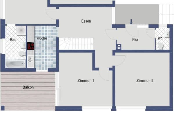 Pronájem bytu 1+1 22 m², Schillerstraße 41, Weil der Stadt Pronájem bytu 1+1 22 m², Schillerstraße 41, Weil der Stadt