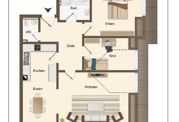 Pronájem bytu 3+1 83 m², Liebenzellerstr. 35, Schömberg Pronájem bytu 3+1 83 m², Liebenzellerstr. 35, Schömberg