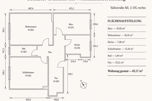 Prodej bytu 3+1 66 m², Sültstraße 60, Berlin, Berlín Prodej bytu 3+1 66 m², Sültstraße 60, Berlin, Berlín