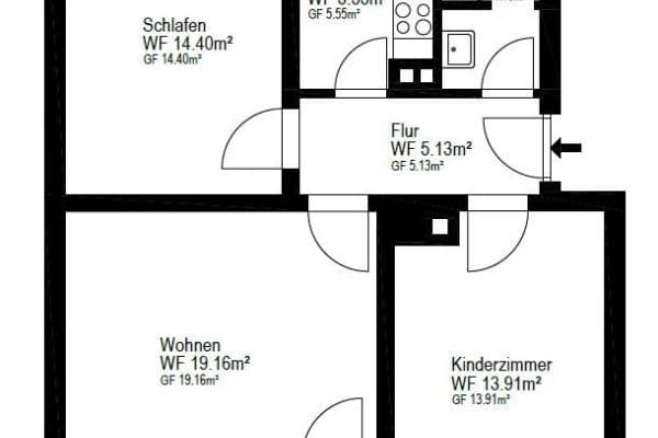 Pronájem bytu 3+1 64 m², Stuttgart Pronájem bytu 3+1 64 m², Stuttgart
