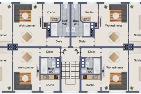 Pronájem bytu 2+1 39 m², Herforder Str. 210, Bielefeld Pronájem bytu 2+1 39 m², Herforder Str. 210, Bielefeld
