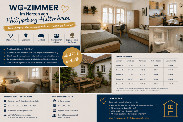 Pronájem bytu 16 m², Rheinstrasse, Philippsburg Pronájem bytu 16 m², Rheinstrasse, Philippsburg