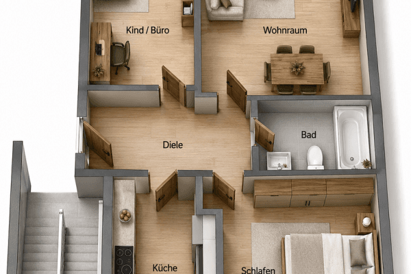 Pronájem bytu 3+1 55 m², Mönchengladbach, Severní Porýní-Vestfálsko Pronájem bytu 3+1 55 m², Mönchengladbach, Severní Porýní-Vestfálsko