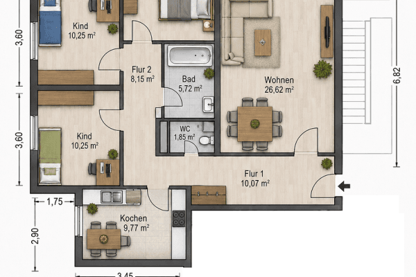Prodej bytu 4+1 98 m², Braunschweig Prodej bytu 4+1 98 m², Braunschweig