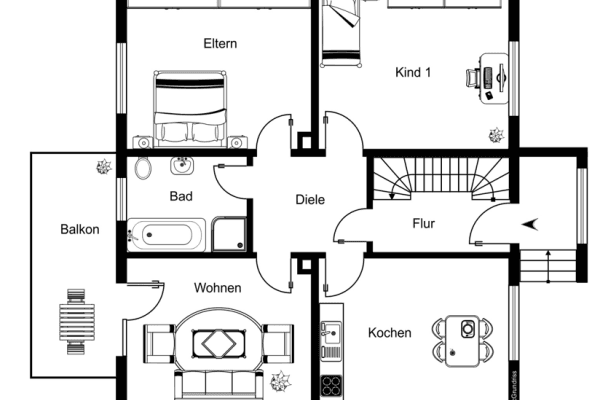 Pronájem bytu 3+1 76 m², Greifenklaustraße 12, Reckendorf Pronájem bytu 3+1 76 m², Greifenklaustraße 12, Reckendorf