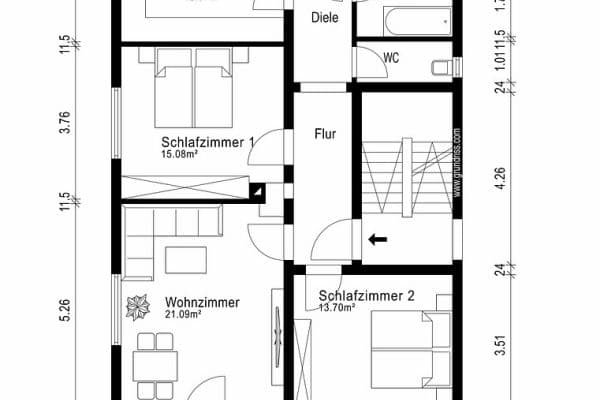 Prodej bytu 3+1 83 m², Rosenbergstraße 38, Heilbronn, Bádensko-Württembersko Prodej bytu 3+1 83 m², Rosenbergstraße 38, Heilbronn, Bádensko-Württembersko
