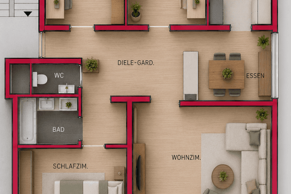 Pronájem bytu 4+kk 104 m², Sindelfingen Pronájem bytu 4+kk 104 m², Sindelfingen