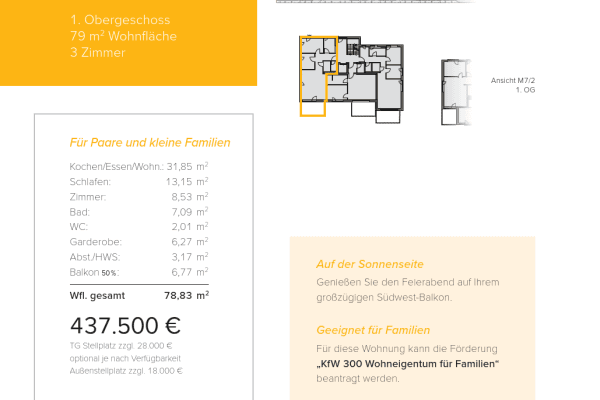 Prodej bytu 3+1 79 m², Moltkestr. 7, Langenau, Bádensko-Württembersko Prodej bytu 3+1 79 m², Moltkestr. 7, Langenau, Bádensko-Württembersko