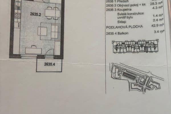 Prodej bytu 1+kk 43 m², Škrábkových, Praha Prodej bytu 1+kk 43 m², Škrábkových, Praha