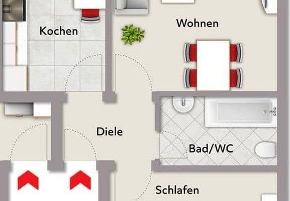 Pronájem bytu 2+1 62 m², Hockenheim Pronájem bytu 2+1 62 m², Hockenheim