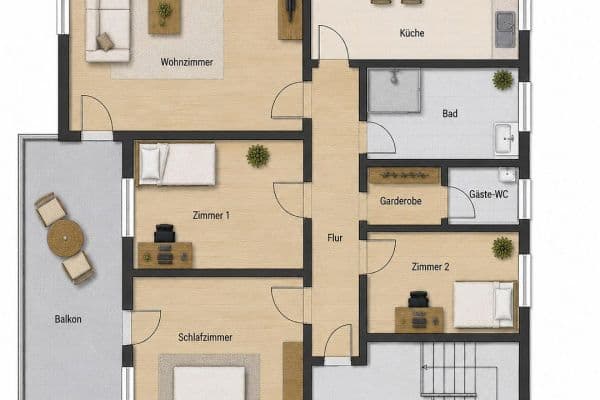 Pronájem bytu 4+1 100 m², Baiersdorf Pronájem bytu 4+1 100 m², Baiersdorf