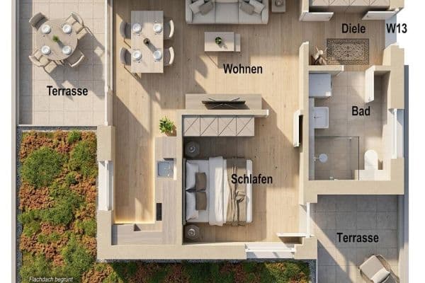 Prodej bytu 2+1 56 m², Beckentalweg 4, Affalterbach Prodej bytu 2+1 56 m², Beckentalweg 4, Affalterbach