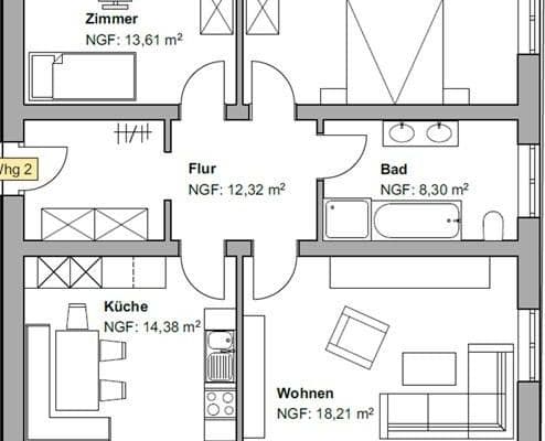 Pronájem bytu 3+1 84 m², Erlenweg 2, Nesselwang Pronájem bytu 3+1 84 m², Erlenweg 2, Nesselwang
