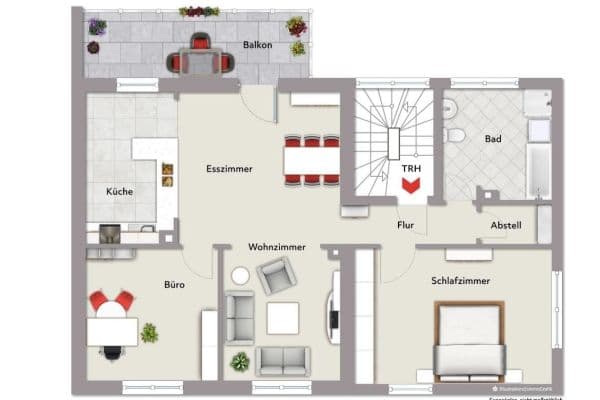 Pronájem bytu 4+1 110 m², Grüntalstr 12, Hösbach Pronájem bytu 4+1 110 m², Grüntalstr 12, Hösbach