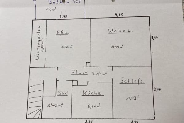 Pronájem bytu 4+kk 80 m², Sehnde Pronájem bytu 4+kk 80 m², Sehnde