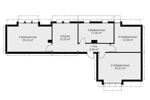 Pronájem bytu 3+1 77 m², Siedlung 21a, Geithain / Narsdorf Pronájem bytu 3+1 77 m², Siedlung 21a, Geithain / Narsdorf