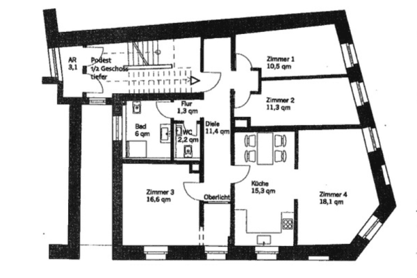 Pronájem bytu 5+1 94 m², Burgstr 87, SOLINGEN Pronájem bytu 5+1 94 m², Burgstr 87, SOLINGEN