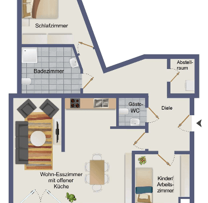 Pronájem bytu 3+1 97 m², Untergrüner Straße 172, Iserlohn Pronájem bytu 3+1 97 m², Untergrüner Straße 172, Iserlohn