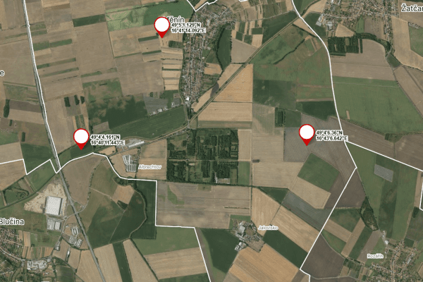 Prodej pozemku 2.197 m², Měnín Prodej pozemku 2.197 m², Měnín