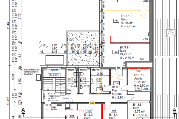 Pronájem kanceláře 188 m², Heiligenhaus Pronájem kanceláře 188 m², Heiligenhaus