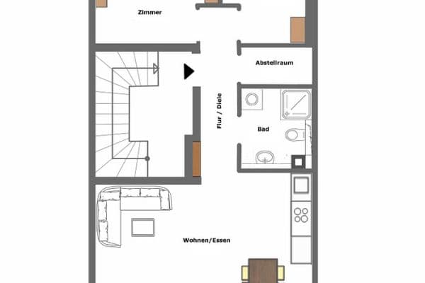Pronájem bytu 3+1 60 m², Kelsterbach Pronájem bytu 3+1 60 m², Kelsterbach