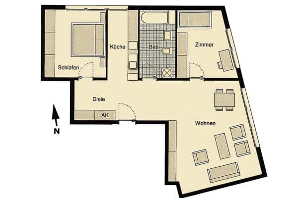 Prodej bytu 3+1 86 m², Eisnergutbogen 35, München, Bavorsko Prodej bytu 3+1 86 m², Eisnergutbogen 35, München, Bavorsko