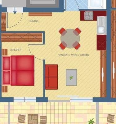 Pronájem bytu 2+1 52 m², Renningen Pronájem bytu 2+1 52 m², Renningen