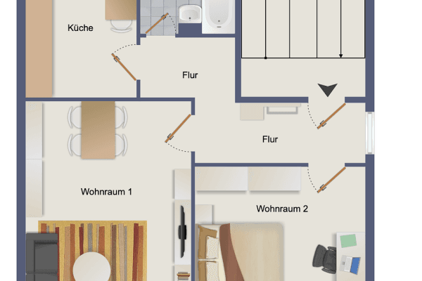 Pronájem bytu 2+1 70 m², Westfalenstraße 47, Iserlohn Pronájem bytu 2+1 70 m², Westfalenstraße 47, Iserlohn