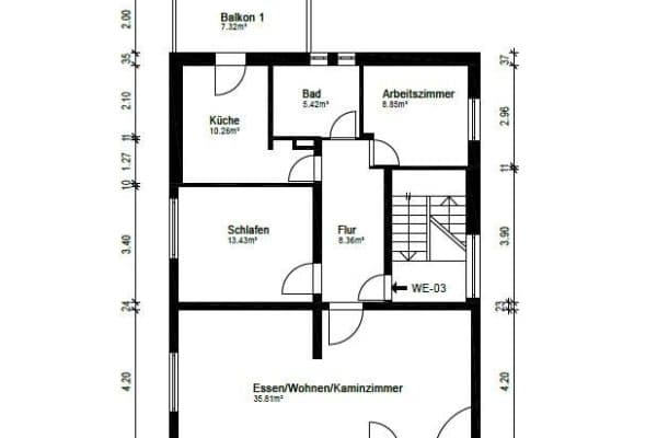 Pronájem bytu 3+1 98 m², Hartenauer Str. 45, Bickenbach Pronájem bytu 3+1 98 m², Hartenauer Str. 45, Bickenbach